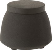 J-Line Pot A Provision Metal Brillant Noir Small