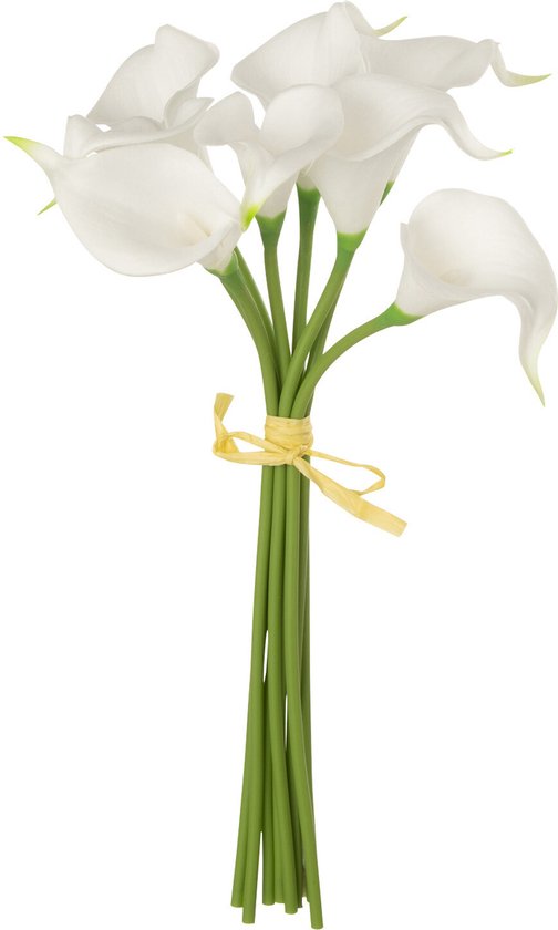 J-Line Boeket Calla Lily 8Stuks Plastiek Wit Small - 12 stuks