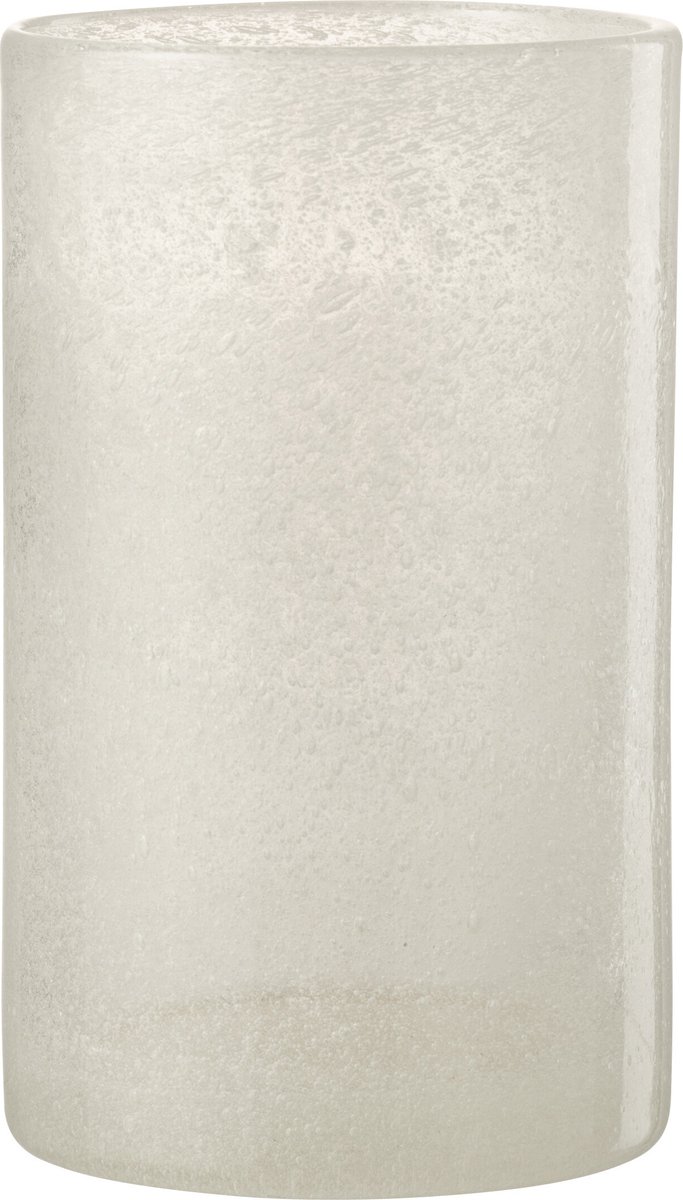 J-Line glas Lisboa - glas - wit - 6 stuks