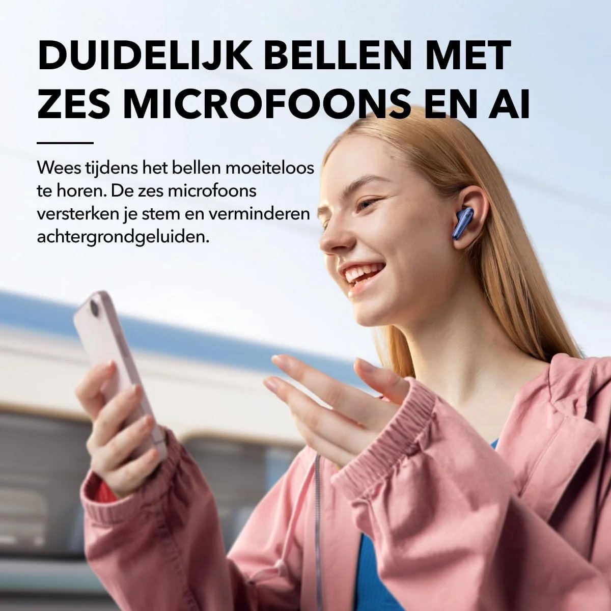soundCore Liberty 4 Draadloze Oordopjes - Noise Cancelling - Blauw thumbnail 3
