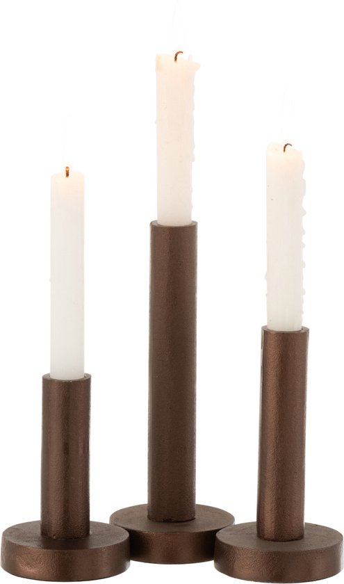 J-Line chandelier Bas Moderne - métal - marron foncé - 3 pièces