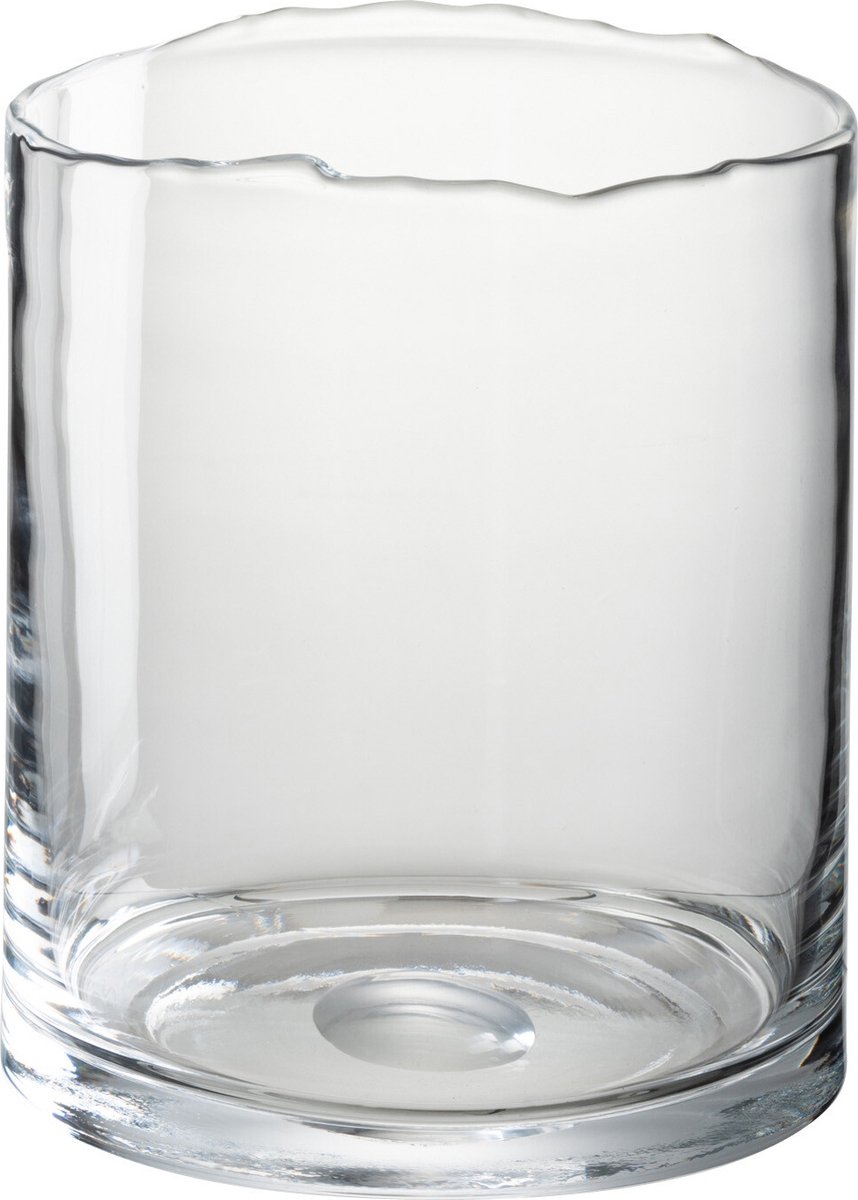 J-Line windlicht Onregelmatige Rand Laag - glas - transparant