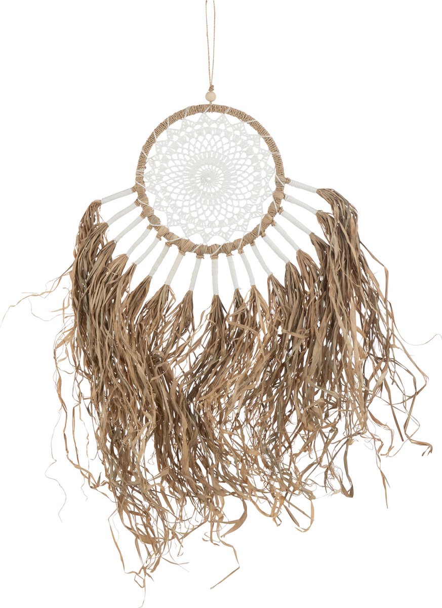J-Line droomvanger Fringes - raffia - natural Naturel