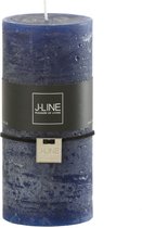 J-Line Cilinderkaars - donkerblauw - 80U - 6 stuks