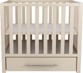 Colorfull Home Patryk Box - Boîte bébé avec tiroir - Crème - Plaque de base réglable - 75 x 90 cm
