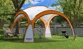 Elfida - Tente de fête 360 ​​cm - Pavillon de jardin avec éclairage Solar LED - Résistant aux UV - Sac de rangement inclus - Oranje