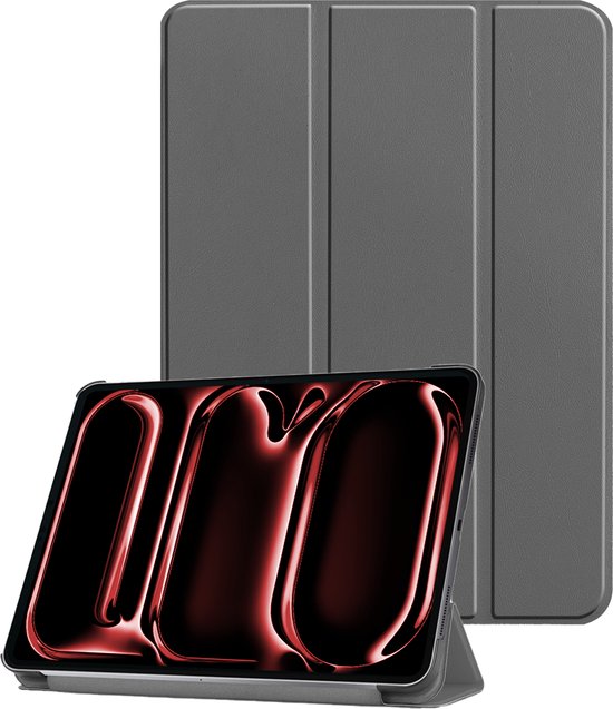 Étui adapté pour iPad Pro 2024 (13 pouces), étui à couverture rigide, étui de livre - Grijs