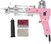 VORLOU – DIY - Vloerkleed Tufting Gun - Premium Tufting Gun - Beginnerspakket - Borduurmachine 2 in 1 - DIY vloerkleed - Naaimachine - Inclusief Accessoires - Lichtroze