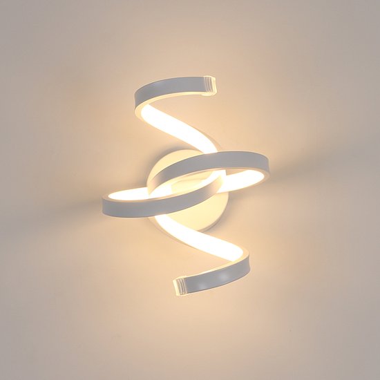 Delaveek-Crossover Spiral LED Wandlamp - Wit - 20W 2250LM- Warm wit 3000K