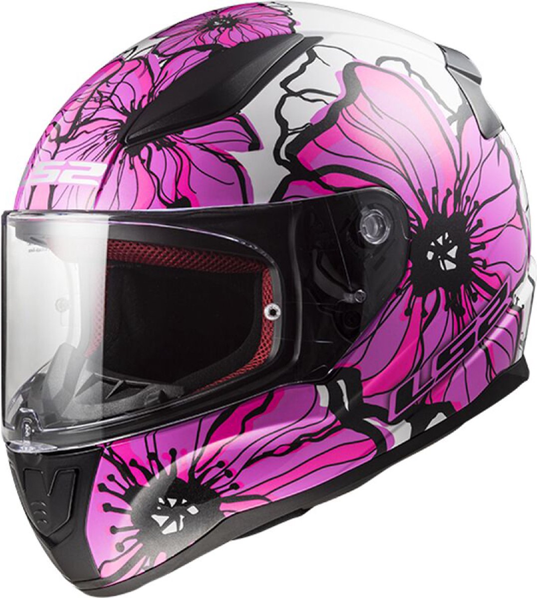 LS2 Helm Rapid II FF353 Poppies roze maat XXL