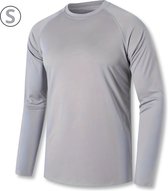 Livano Rash Guard - Surf Shirt - Zwemkleding - UV Beschermende Kleding - Voor Zwemmen - Surfen - Duiken - Grijs - Maat S