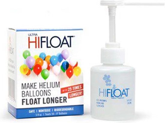 Foto: Ultra hi float met pomp helium gel voor latex ballonnen 150 ml