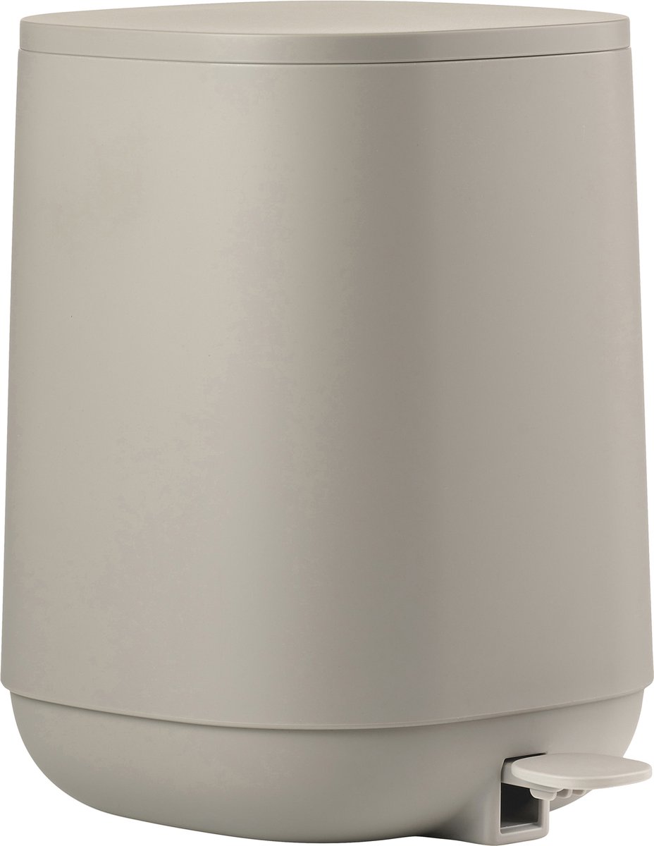 Zone Denmark Time Pedaalemmer - Prullenbak Badkamer Softclose - Afvalemmer Klein - Toilet & Badkamer Accessoires - Kunststof - 3 liter - 27,5 x 20,8 cm - Concrete