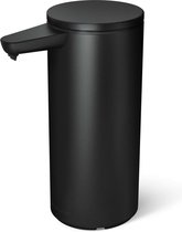Simplehuman - Zeepdispenser 414 ml met Sensor en Wireless Charger - Roestvast Staal - Zwart