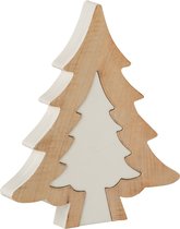 J-Line kerstboom Puzzle - hout - wit - large