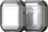 Mobigear Hoesje geschikt voor Apple AirPods 2 Hardcase Hoesje | Mobigear Shockproof - Groen