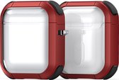 Mobigear Hoesje geschikt voor Apple AirPods 2 Hardcase Hoesje | Mobigear Shockproof - Rood
