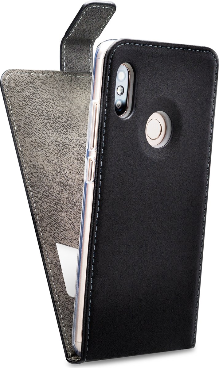 Mobilize Telefoonhoesje geschikt voor Xiaomi Redmi Note 5 Hoesje | Mobilize Classic Gelly Bookcase | Pasjeshouder voor 1 Pasje | Telefoonhoesje voor Pinpas / OV Kaart / Rijbewijs - Zwart