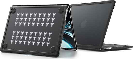 Mobigear Housse pour ordinateur portable compatible avec Apple MacBook Air 13" (2022-2024) Coque rigide pour ordinateur portable MacBook Case | Mobigear Antichoc Pro - Zwart - Modèle A2681