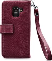 Mobilize Gelly Velvet Telefoonhoesje geschikt voor Samsung Galaxy J6 (2018) Hoesje Uitneembare 2in1 Clutch - Bordeaux