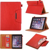 Mobigear Tablethoes geschikt voor Apple iPad 7 (2019) Hoes | Mobigear Luxury Bookcase + Stylus Houder - Rood