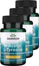 Swanson | N-Acetyl L-Tyrosine 350mg | 60 Capsules | 3 stuks | 3 x 60 Capsules
