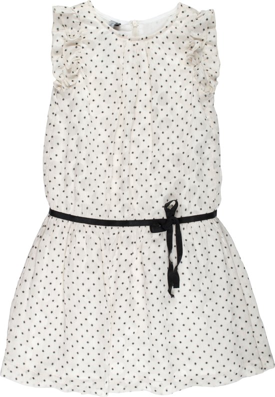 Rumbl Royal - Jurk - Dots - Beige/Zwart - Maat 128