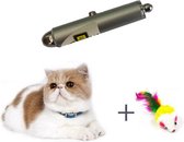 Katten Laser - Lampje voor de Kat - met hanger - Katten / Honden Laserlamp - Mini - Sleutelhanger & speelmuisje met veren