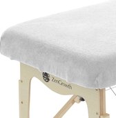 ZenGrowth® Badstof Hoeslaken Massagetafel Wit – Zonder Uitsparing - Geschikt voor meerdere massagetafels – Stretch materiaal - Extra comfort – 280 gram/m2 dikte