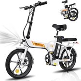Vélo électrique Evercross EK5 - Vélo électrique de banlieue de 16 pouces avec batterie au lithium amovible 36 V 8,4 Ah - Vélo électrique pliable avec moteur 250 W - Étanchéité IP54