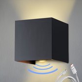 Nince Wandlamp Oplaadbaar Met Bewegingssensor 12W - Industrieel Modern