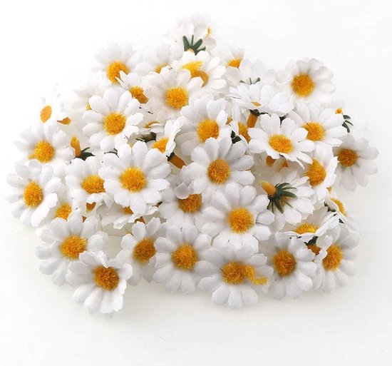 Aniyan 100 stuks kunstbloemen om te knutselen, 2,5 cm, mini stoffen