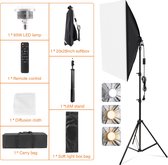 Neewer® - Foto Tweekleurig - Dimbare LED Softbox Verlichting - 20 x 27 Inch - 45 W - LED Lichtkop met 2 Kleurtemperaturen en Lichtstatief - Geschikt voor Foto - Studio Portret - Video-opname - Verspreiders - Filters & Reflectoren - Softboxen