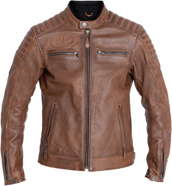 Veste en cuir John Doe Storm Tobacco 3XL - Taille - Veste