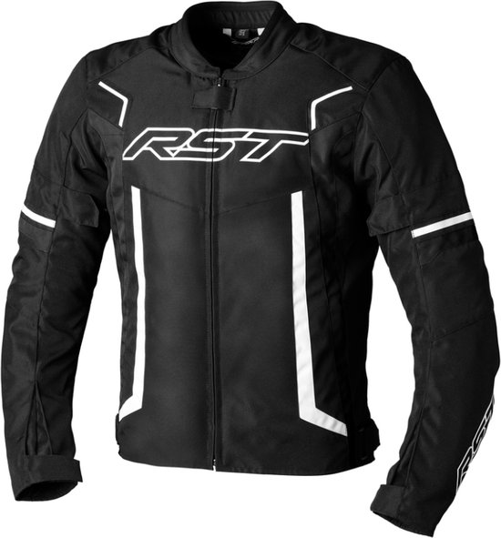 RST Pilot Evo Ce Mens Textile Jacket Black Black White 46 - Maat - Jas