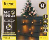 Feeric lights Feestverlichting - warm wit - 14 m- 192 led lampjes - zwart snoer - batterij