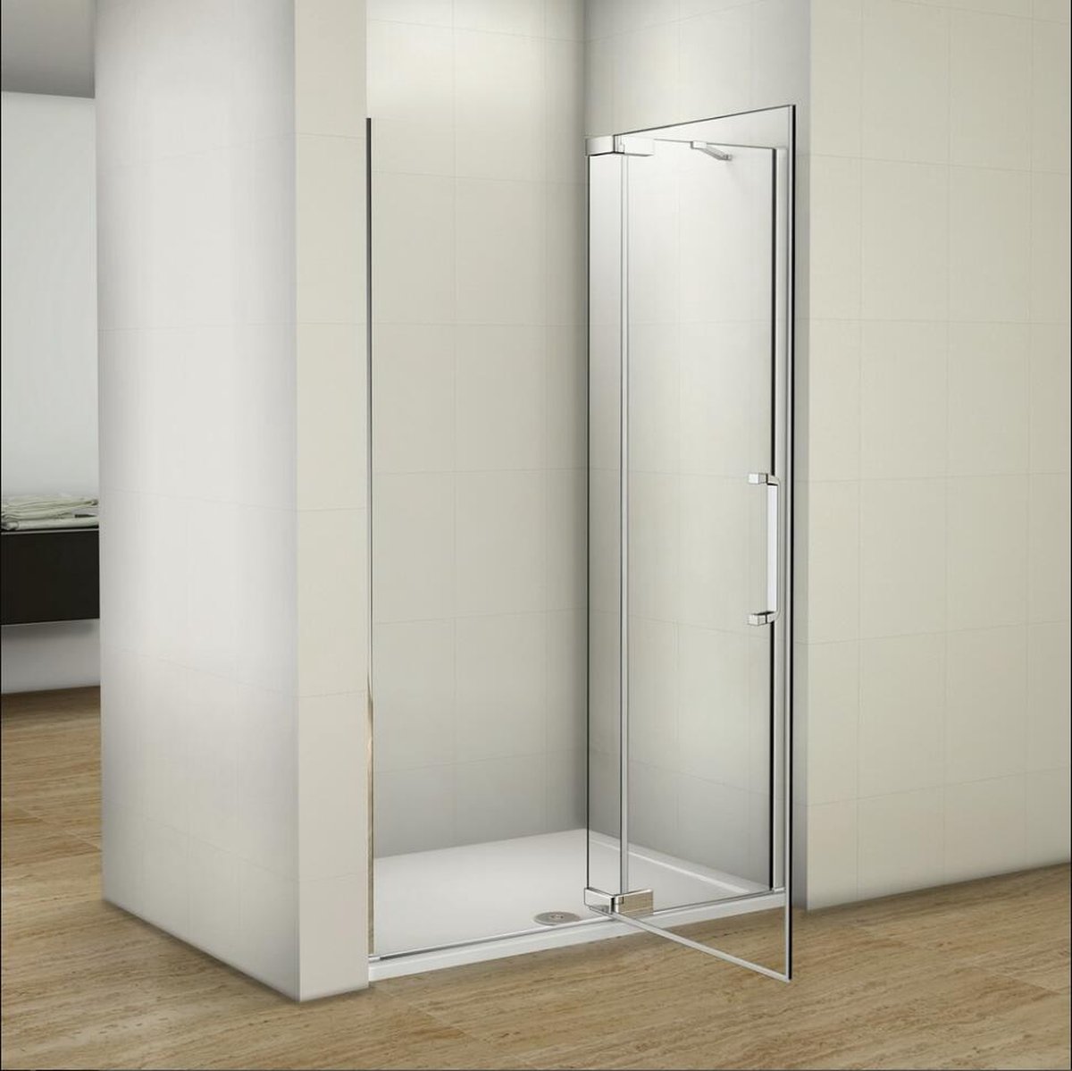 Doechedeur 100x195cm , draaideur ,8mm NANO veiligheidsglas