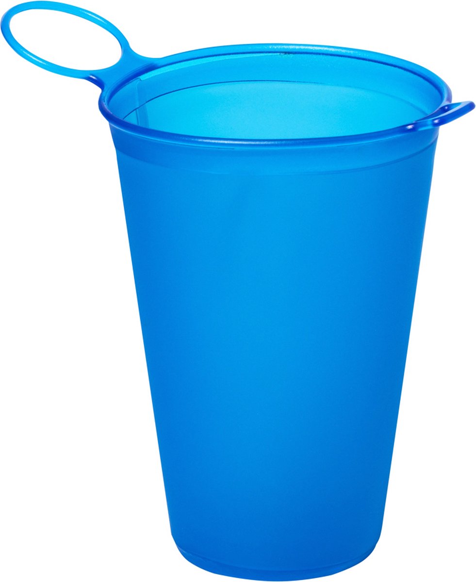 Opvouwbare beker - Reisbeker - Camping beker - Met draaglus - 230 ml - Blauw