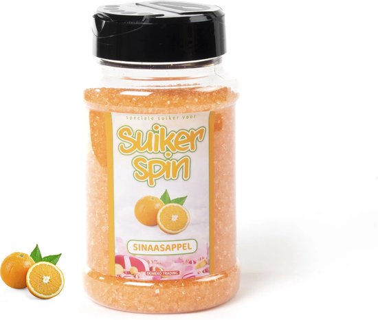Accessoire voor suikerspinmachine - Suikerspinsuiker sinaasappel - 3 x pot á 400 gram — afbeelding 5