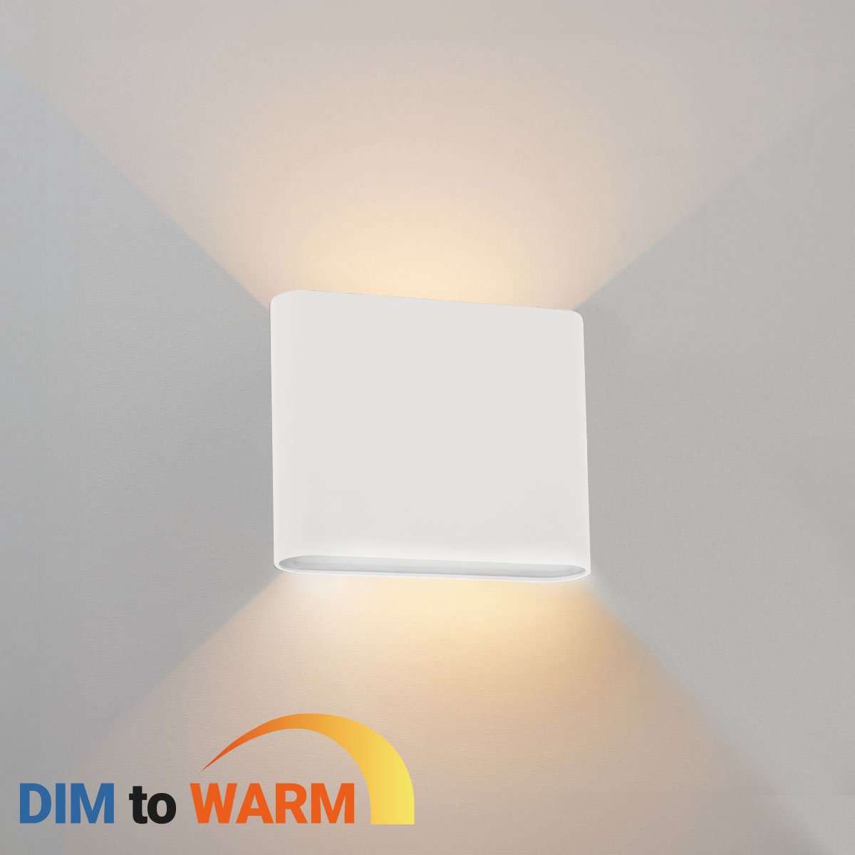 Ledmatters - Wandlamp Wit - Up & Down - Dimbaar - 5 watt - 510 Lumen - 1800-3000 Kelvin - Dim to Warm - IP65 Buitenverlichting