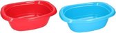 Ovale afwasteil / afwasbak blauw 10 liter - camping / handwas afwasteilen
