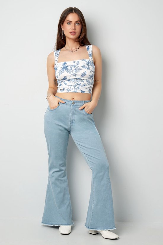Spijkerbroek flared - jeans - nieuwe collectie - lente/zomer - dames - lichtblauw - maat L