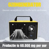 Primegoody Ozon Generator - Luchtreiniger 220V 60G - Luchtfilter Desinfectie - Zwart en Geel
