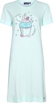 Rebelle/Pastunette-Dames nachthemd met print--600 Turquoise-Maat 44