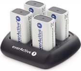 Chargeur de batterie everActive NC-109 pour 4 batteries rechargeables 9 V 9 V NiMH