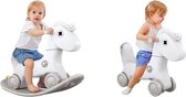 Comfykidz® Cheval à bascule - Animal à bascule - Cheval à bascule - Chaise à bascule pour enfants - Wit - Balançoire - Mobile