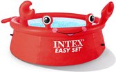 Piscine Gonflable Intex Happy Crab 183 X 51 Cm Pvc Rouge