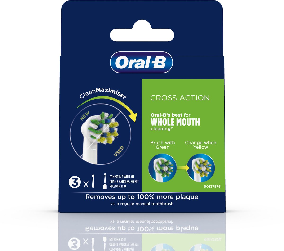 Oral-B CrossAction Opzetborstel Met CleanMaximiser-technologie Verpakking Van 3 Stuks