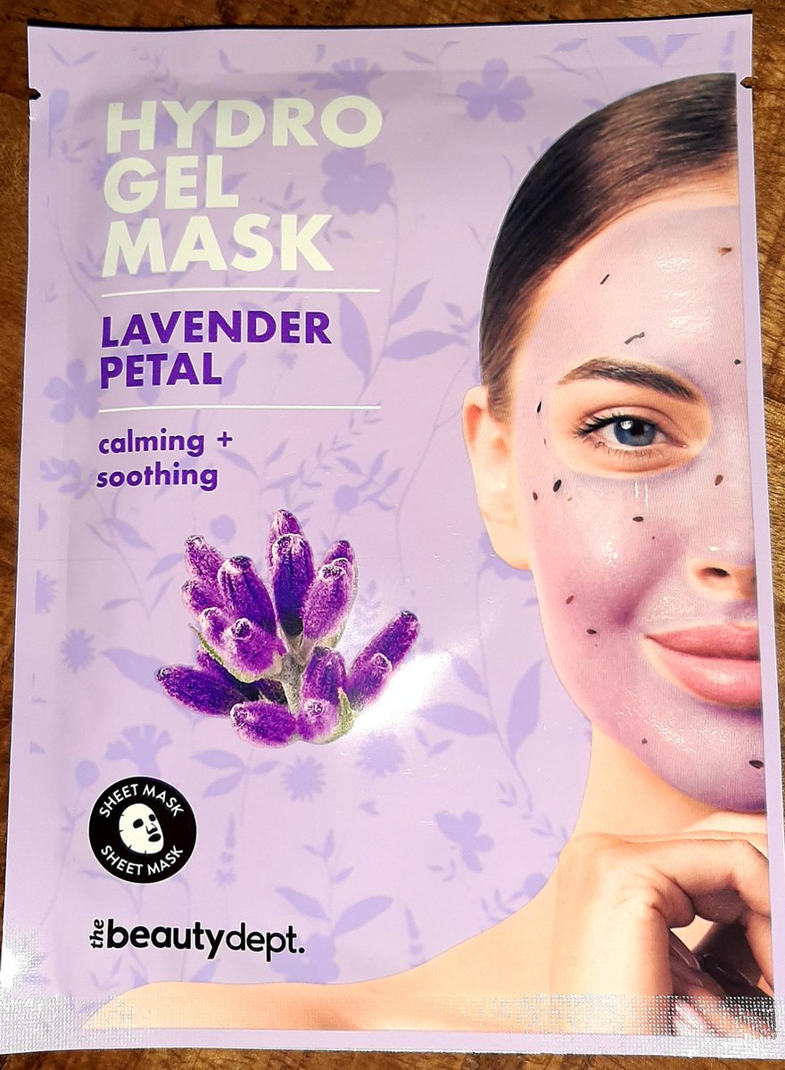 Goedkoopste the Beautydept. sheetmask - hydrogel mask - lavender - lavendel lila gezichtsmasker - vegan - verzachtend en kalmerend - tissue masker