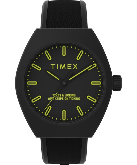 Timex Essex TW2W42400 Horloge - Kunststof - Zwart - Ø 40 mm